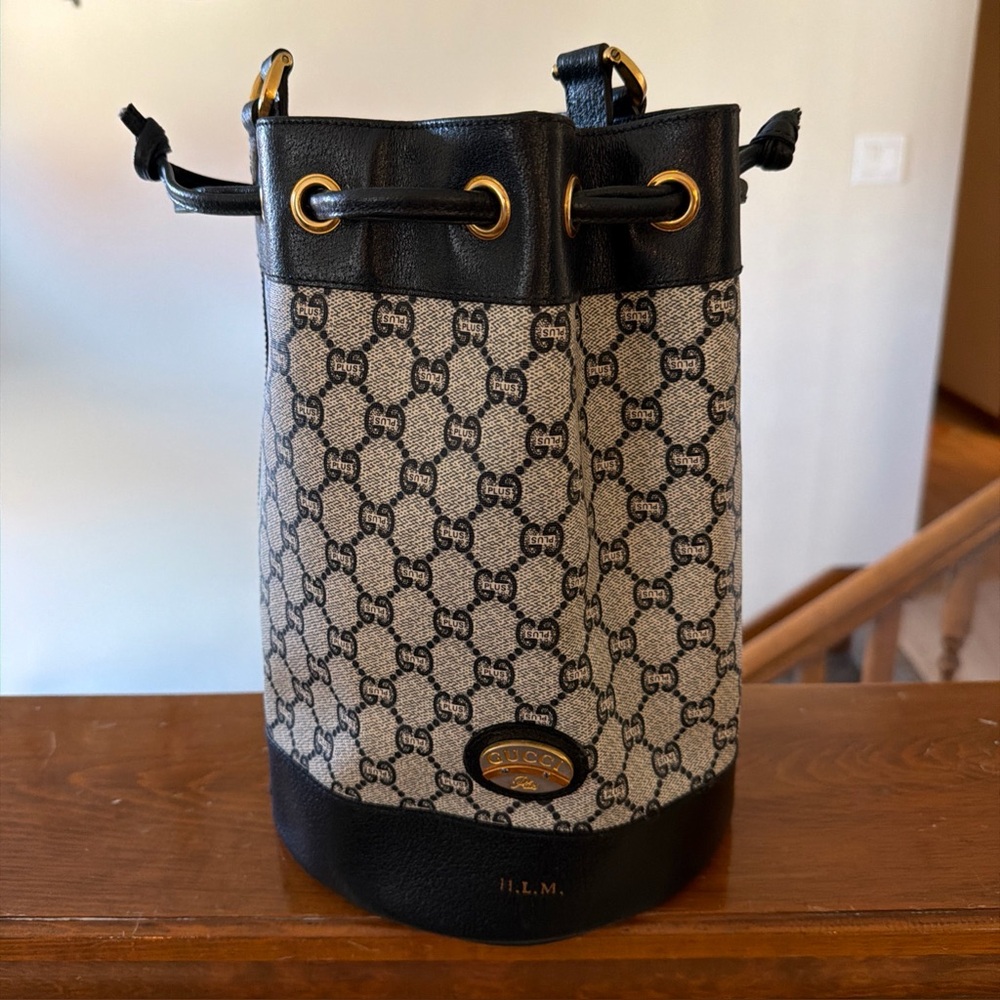 Gucci Plus Monogram Bag 1980’s Vintage Amazing Condition with AUTHENTICITY